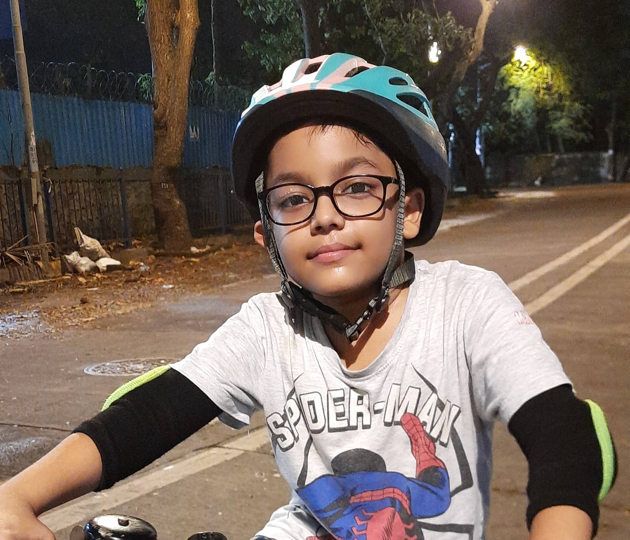 Kids learning to cycle
